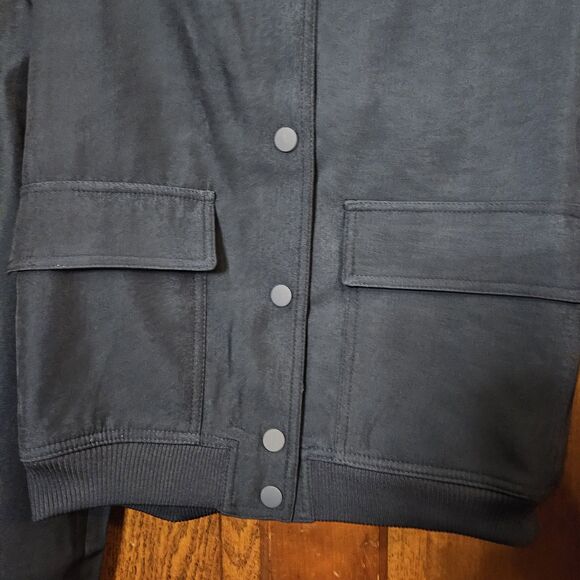 Amy Babe Women’s L Cropped Bomber / Varsity Shacket Jacket – Street / Athleisure - Picture 9 of 10